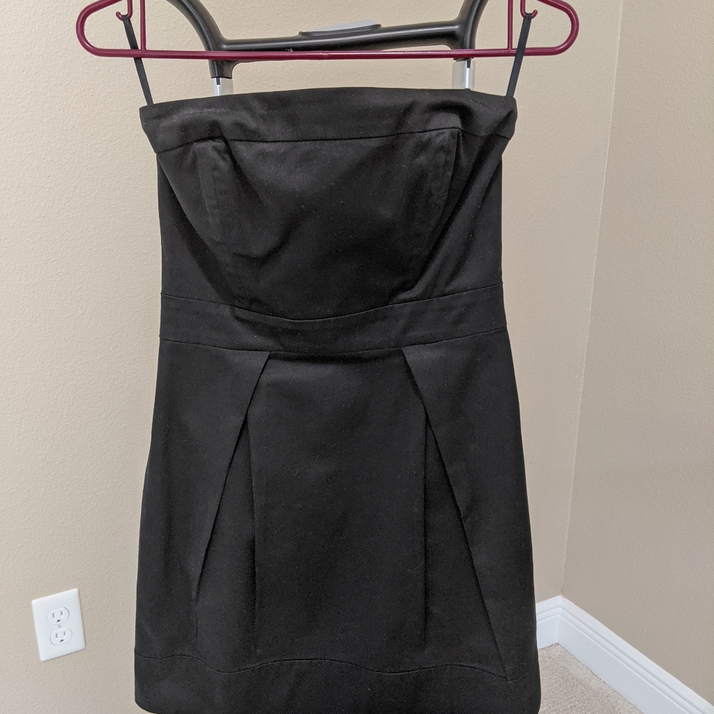 Strapless black dress